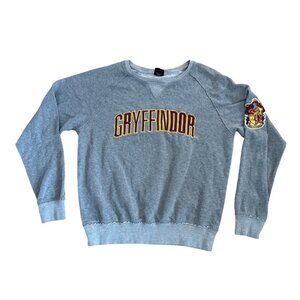 Harry Potter Sweatshirt Gryffindor L Gray Long Sleeve Universal Studios